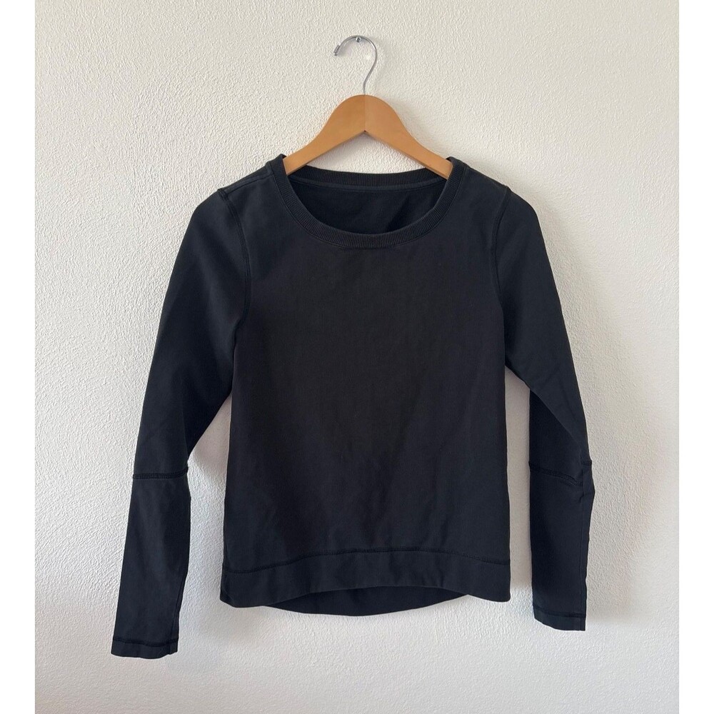 Lululemon Women's Sz XS/S Black Long Sleeve Sweater Athletic Workout Outdoors